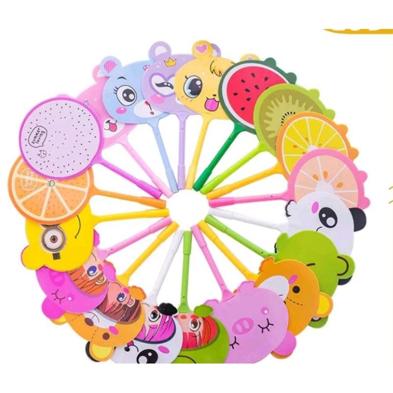 

Pulpen Pena Kipas Karakter Animal & Buah Tinta Biru