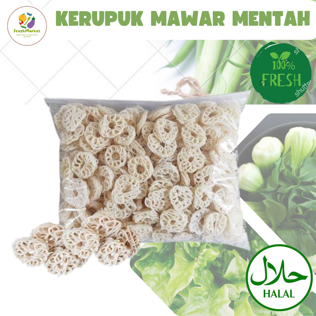 

Kerupuk Mawar Putih Mentah 1Kg Freshmarketlampung