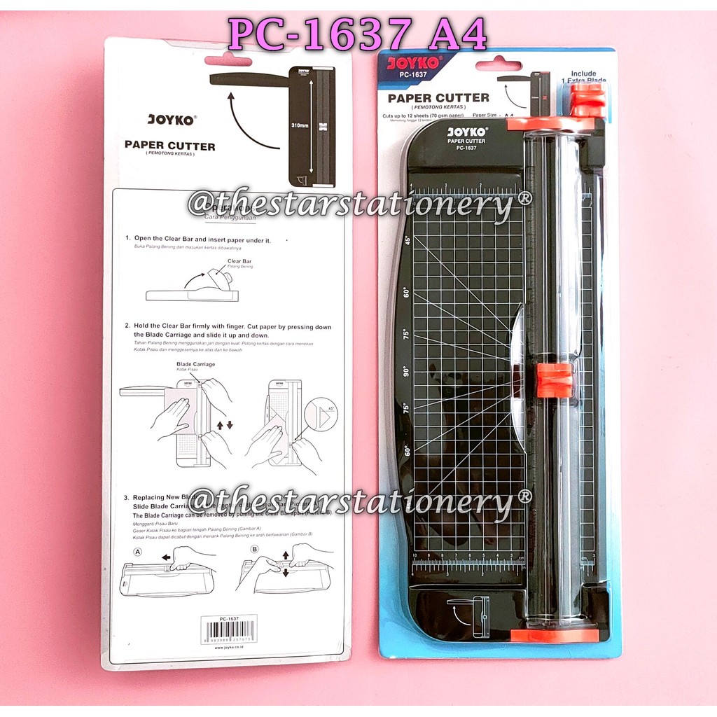 

(1 Biji) GROSIR Paper Cutter Joyko PC-1637 A4 Portable / Pemotong Kertas Joyko PC-1637