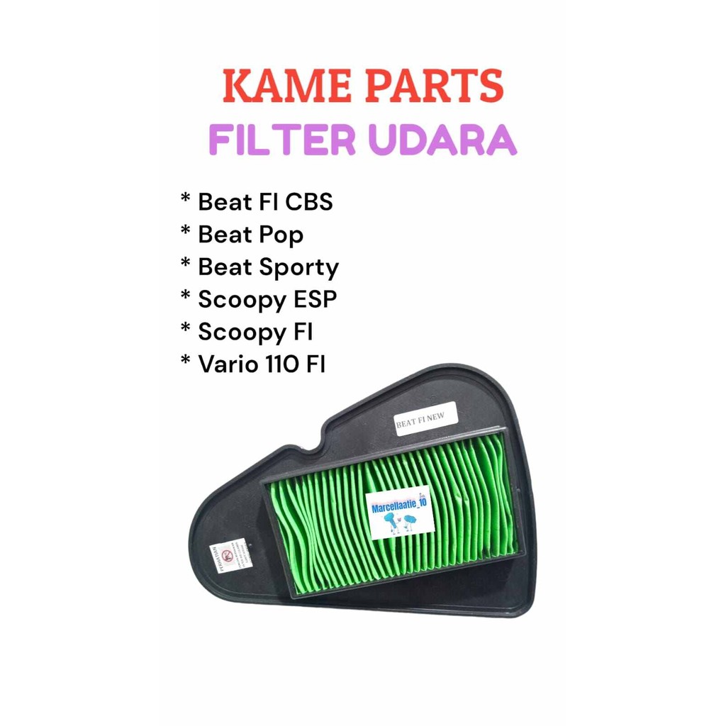 KAME PART FILTER UDARA MOTOR HONDA SCOOPY FI ESP BEAT FI ESP NEW SARINGAN UDARA MOTOR HONDA BEAT FI 