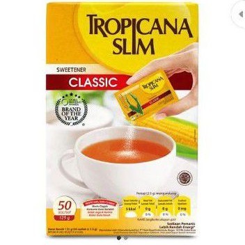 

Gula Tropicana Slim Swetener Classic 50 Sachet 125 Gram