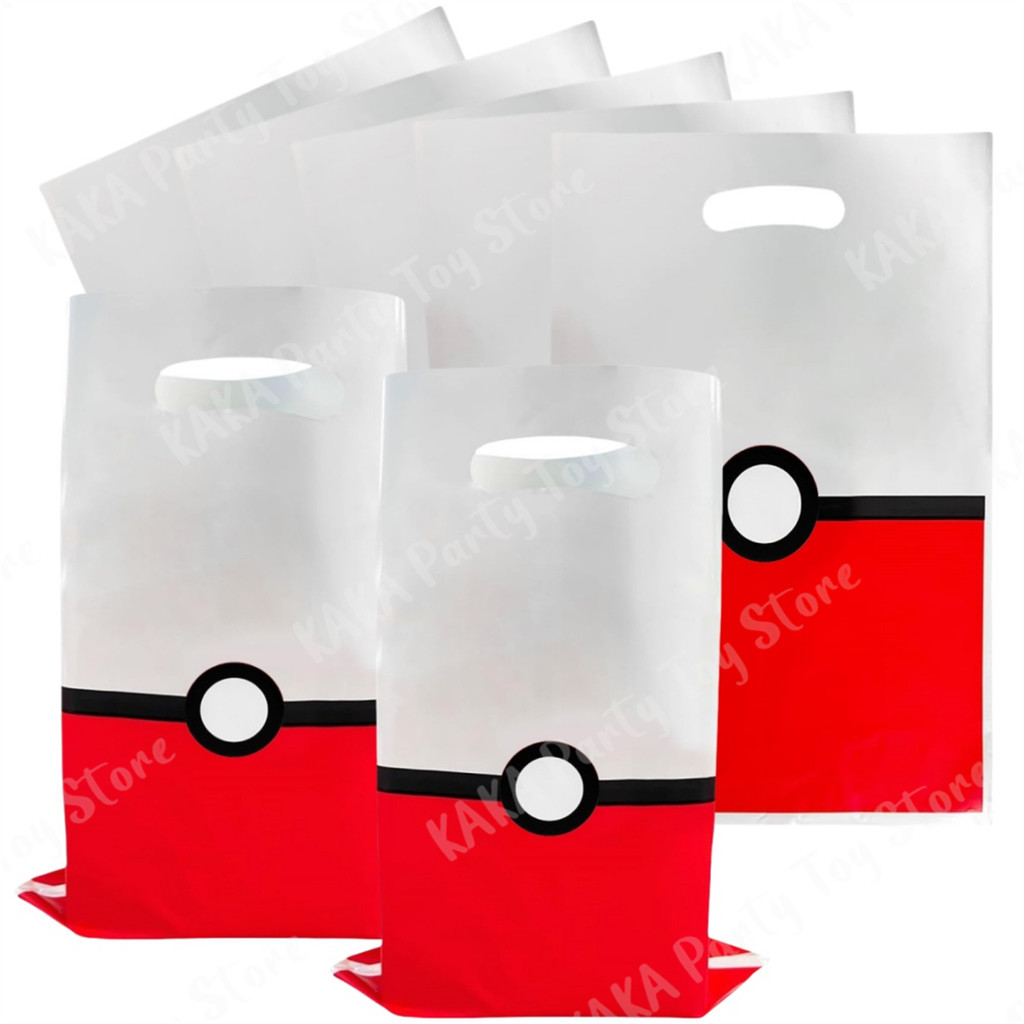 

10/20/30Pcs Pokemon Party Gift Bags Pokeball Candy Packing Bag Loot Bag Kids Boys Girls Birthday Decoration Supplies Baby Shower