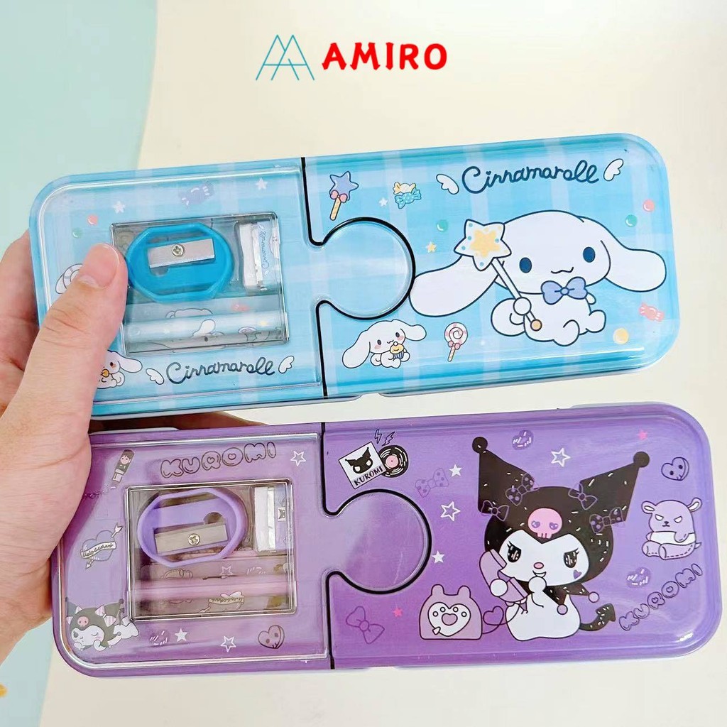 

Kotak Pensil Kaleng 2 Tingkat Karakter / Pencil Case Set Ada isi / Tempat Pensil Set Lengkap Kuromi Sanrio