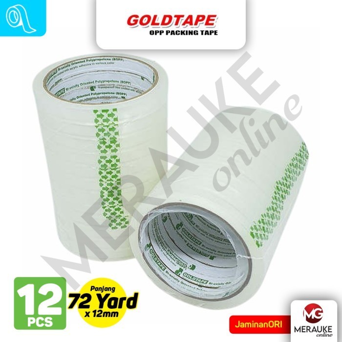 

Solasi GOLDTAPE Hijau 12mm x 72 yard (1 Slop Isi 12 Roll)