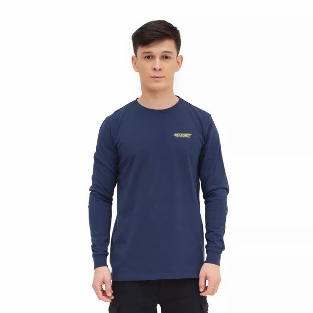 EIGER KAOS LENGAN PANJANG PRIA PEWTER T-SHIRT - NAVY