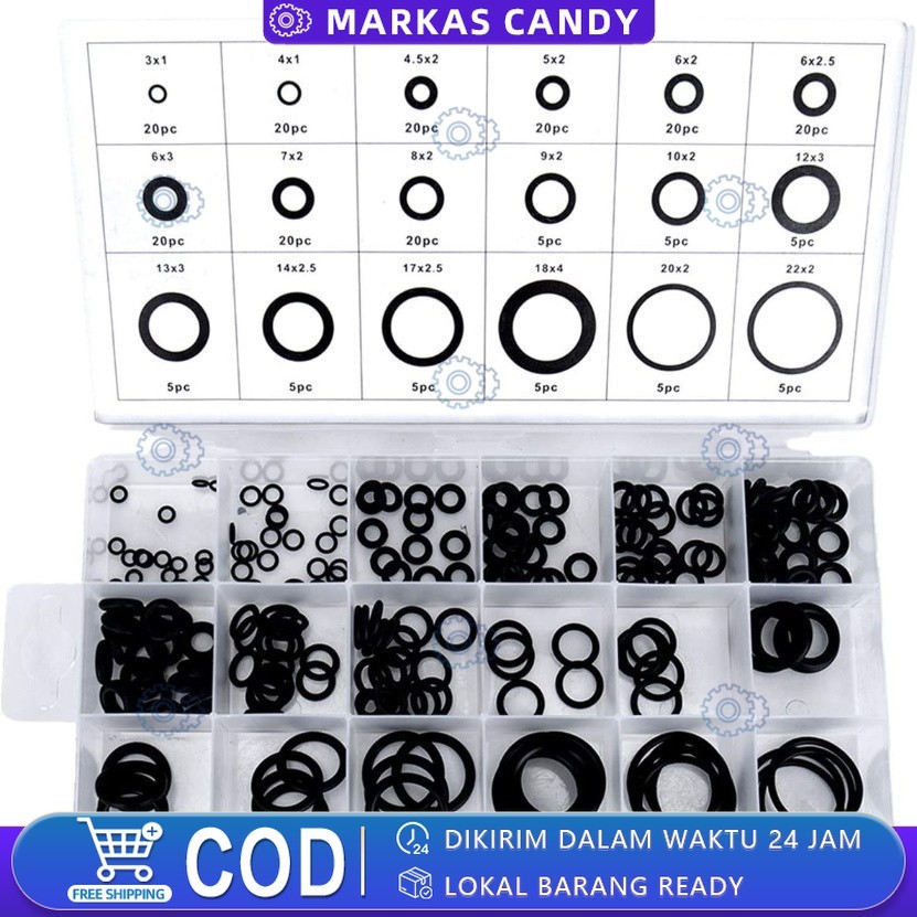 Karet Seal O Ring 1200pcs O-ring Set - Oring Seal Kit Karet Ring Set - Seal Set Motor Mobil - Sealin
