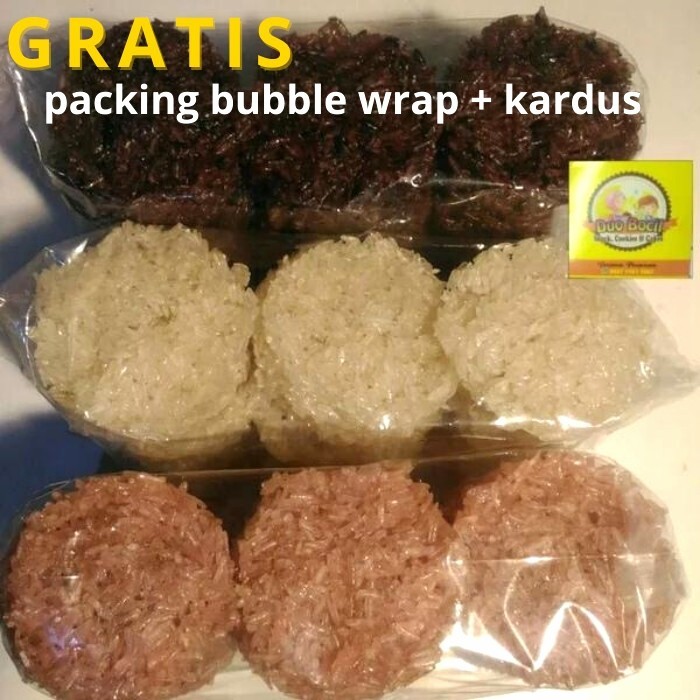 

Rengginang (isi 30 pcs) Terasi, Bawang, Ketan Item Asli Bogor - Putih - Bawang