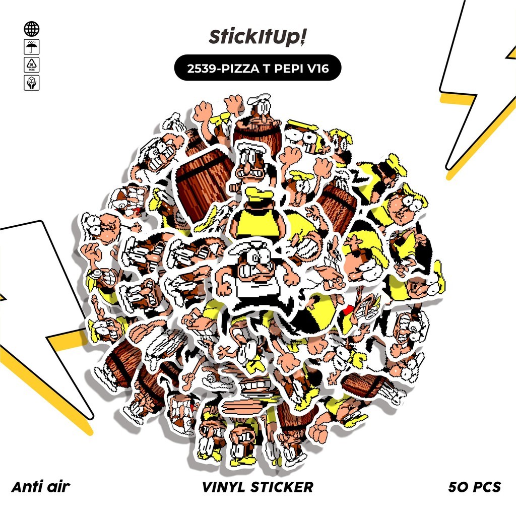 

COD✨ 50 Pcs Stiker PIZZA T PEPI V16 Lucu Anti Air Untuk Dekorasi Notebook Sepeda Skateboard Handphone DIY