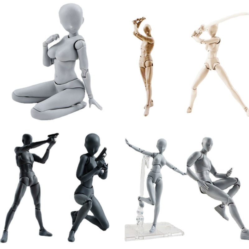 Creative Fashion Funny Male and Female Anime Nude Figure Super Flexible Joint Body Action Figure Col