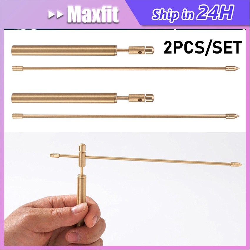 RE38SK 2Pcs/Set Ionika Metal Detector Dowsing Lrods Detector Water Bahan Kuningan Stainless Steel (A