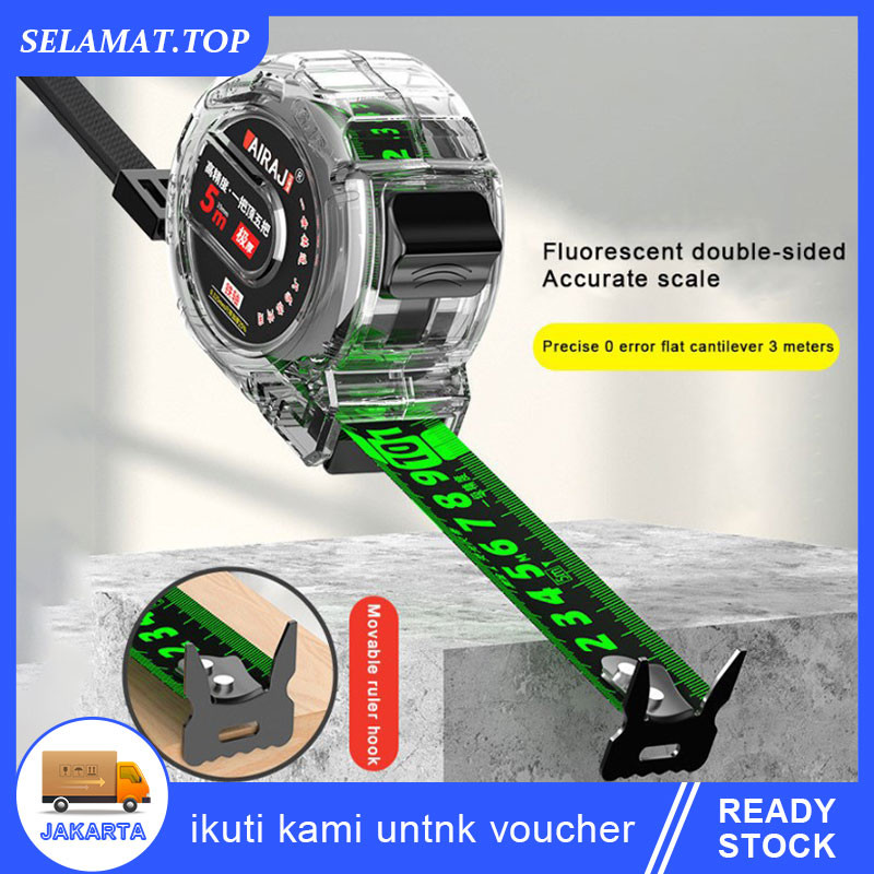

Meteran Pengukur Anti Karat 10/7.5/5 Meter Tahan Banting Bahan Stainless Steel Tembus Pandang Rol Pengukur Murah/Meteran Baja Anti Karat Meteran Tukang Bangunan