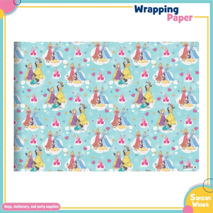 

Kertas Kado Sansan Wawa Uk Jumbo 70x100 cm - motif Princess isi 5 Lbr - 428