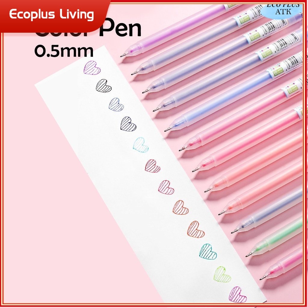

Pulpen 0.5mm Ballpoint Colorful Pastel Cerah Stationery Sekolah Kantor ATK