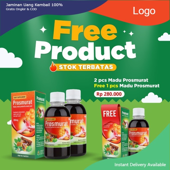 

HERBAL Madu Prosmurat Buy 2 Free 1 - Obat Herbal Atasi Asam Urat Rematik Pegel Linu 280gr