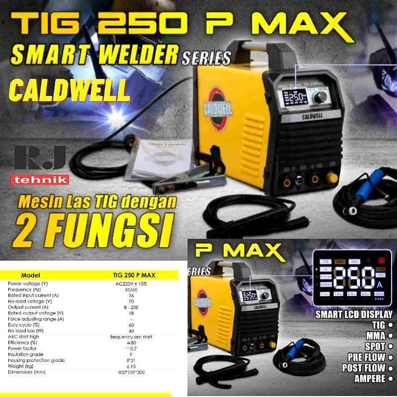 Caldwell Tig 250 P Max Mesin Las Tig Mesin Las Argon Otomatis 2 Fungsi Inverter Welding Machine