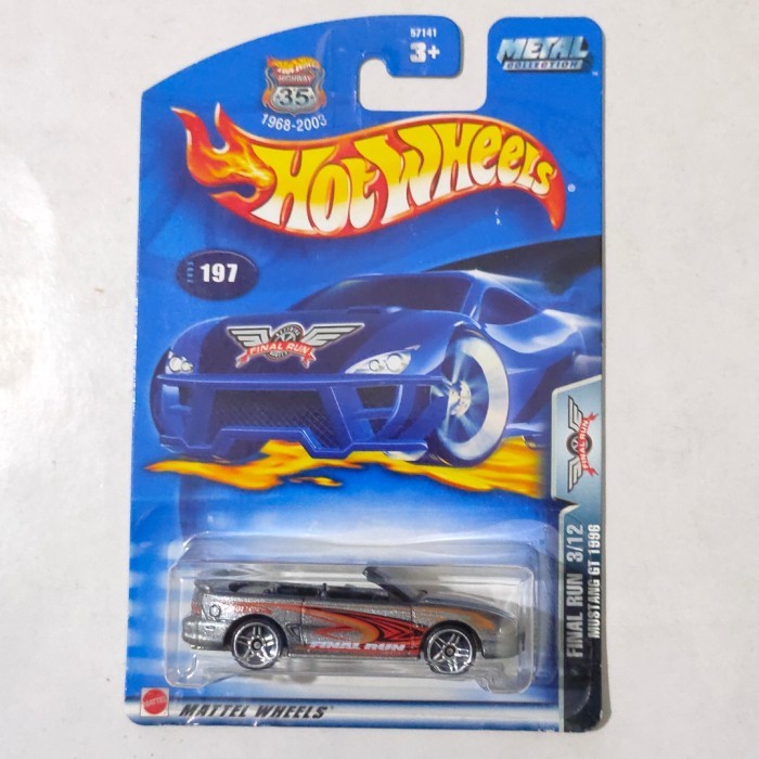 EL99 Hotwheels Hot Wheels 1996 Mustang GT Convertible silver 2003 Final Run