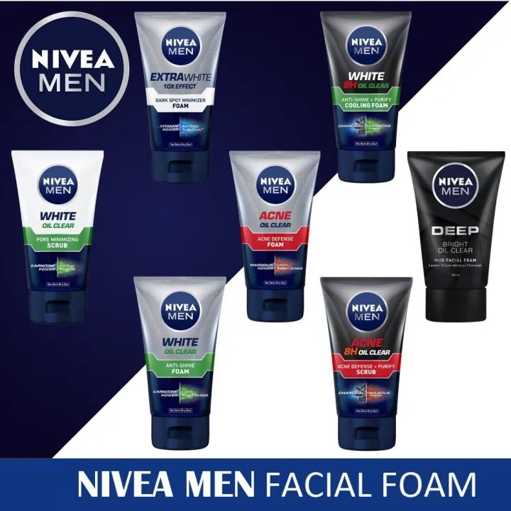 Nivea MEN Facial Foam 100ml Sabun Cuci Muka Pria
