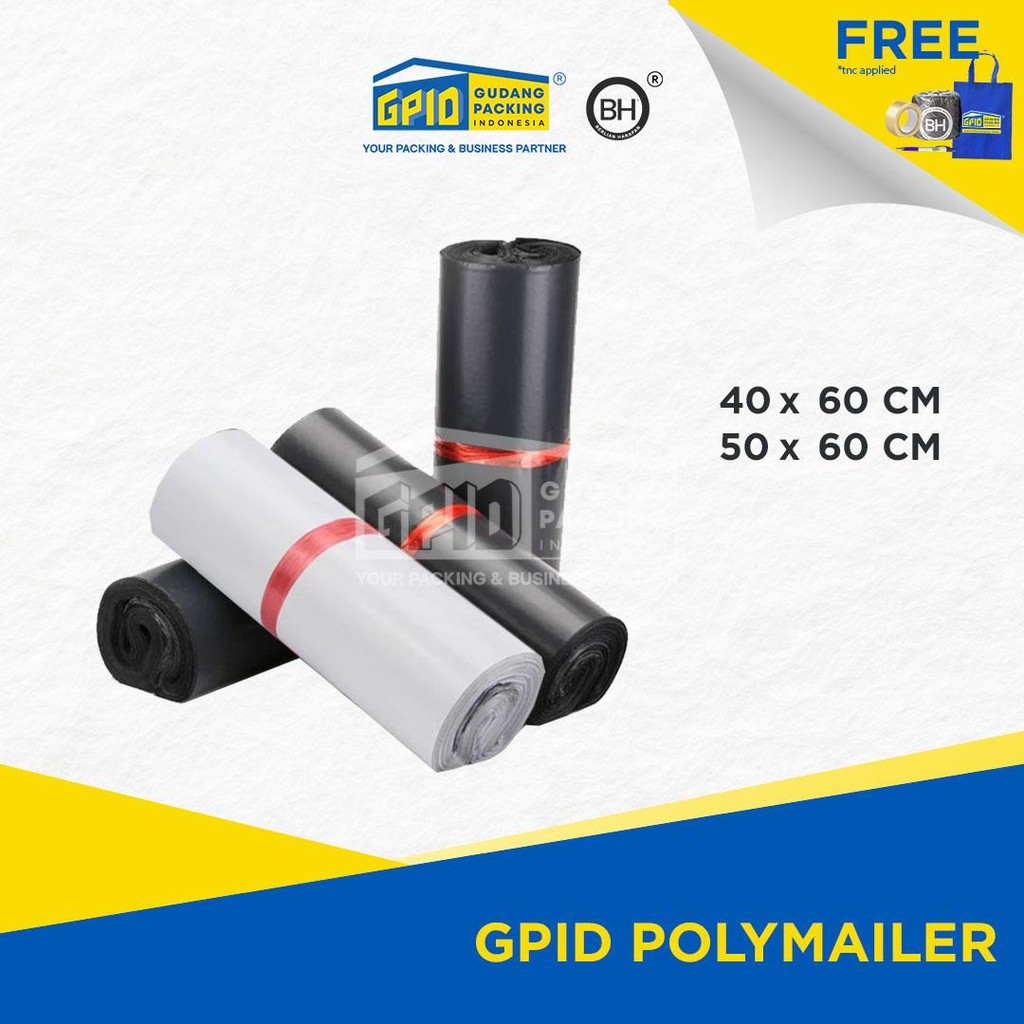 

GPID POLYMAILER - Semi Glossy Berbagai Ukuran (ISI 50 PCS)