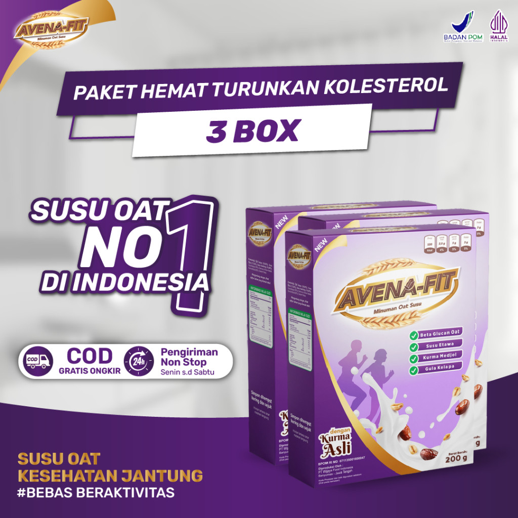 

New Avenafit Paket 3 Box Solusi Hemat Atasi Kolesterol TinggiPremium