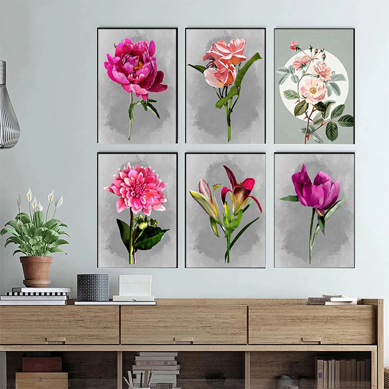 

Realistic Style Warm Colors Watercolor Flower Plant Canvas Printing Fashionable and Popular Murals Room Home Art Decoration Gift
