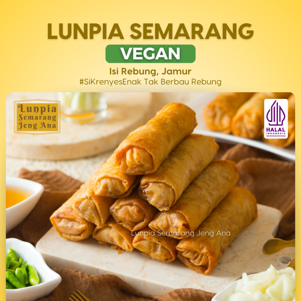 

Lunpia Semarang Jeng Ana Vegan Jamur Lumpia Enak Tak Berbau Rebung HALAL Jakarta (Harga Paket)
