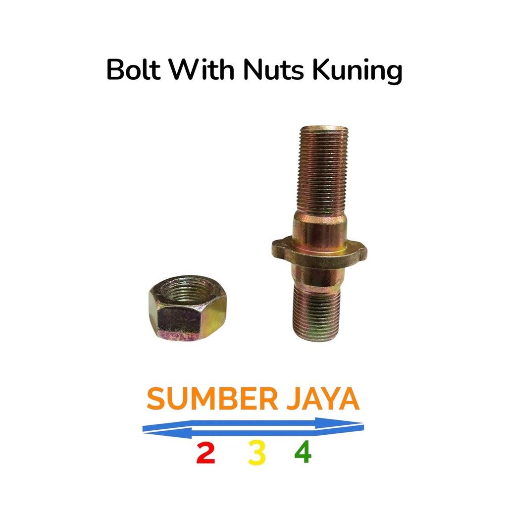 Baut Hub Untuk Roda Truk Hino Kuning / Baut Hub Roda Hino Kanan Kuning