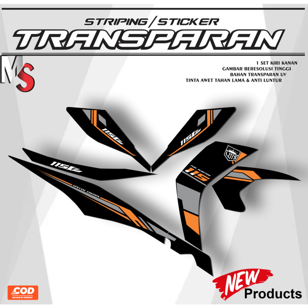 Striping Stiker Transparan Jupiter Z1 115 LZ Lagenda Vietnam 02 VARIASI MOTOR