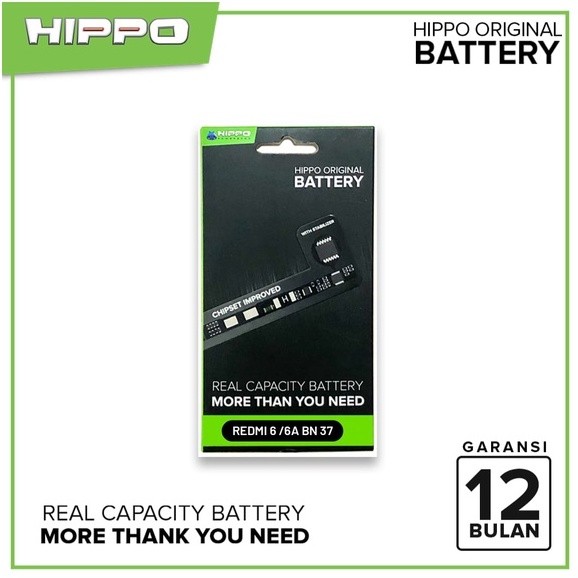 Hippo Baterai Double Power Original BN 37 Redmi 6  - 6A Batre Hippo BN37 Garansi Resmi