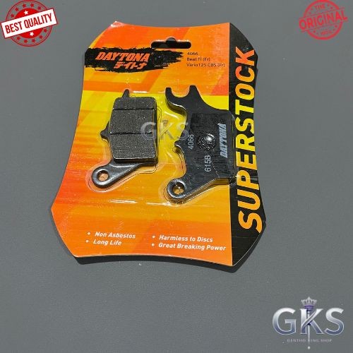 Kampas Rem Depan Cakram Discpad Racing Daytona Vario CBS, Beat FI, Spacy, Vario 125 100% Original DA