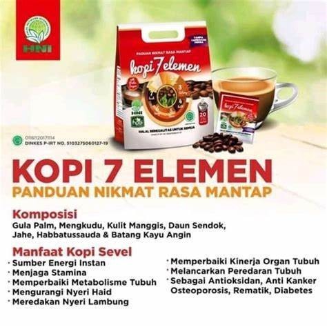 

Kopi 7 Elemen Original HNI HPAI 20 Sachet - Kopi Sevel Herbal Premium Untuk Kesehatan
