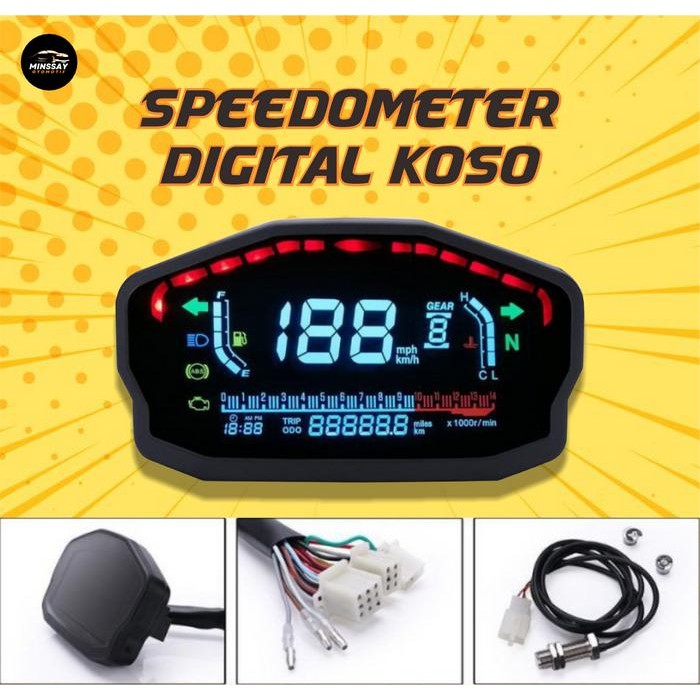 Speedometer Digital Koso rx3n set Universal Motorcycle