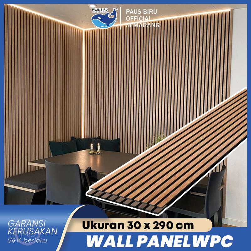 Paus Biru - Wood Panel WPC Dinding 30cm x 290cm Wall Panel Dekorasi Dinding Anti Air Kolong Dapur