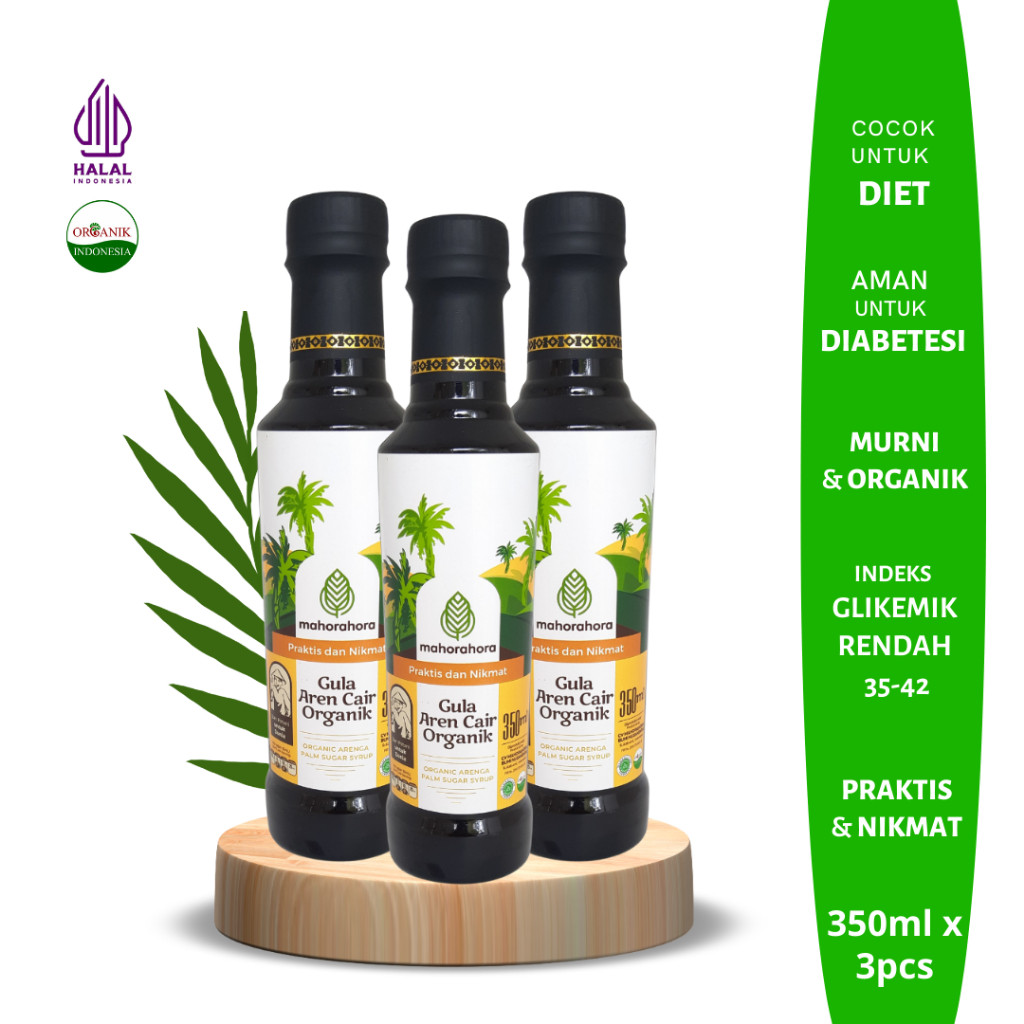 

Mahorahora Paket Hemat Gula Aren Cair Organik 350 Ml, Premium dan Halal - 3 pcs