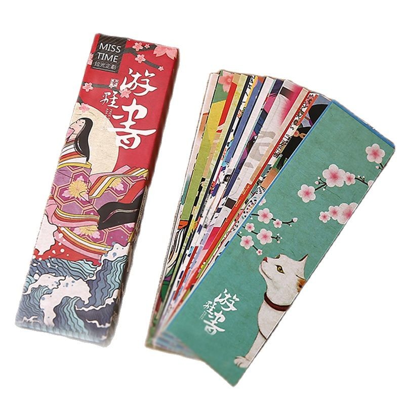 

30 Pcs/Set Cute Kawaii Paper Bookmark Vintage Japanese Style Book Marks for Kids Student School Office Stationery