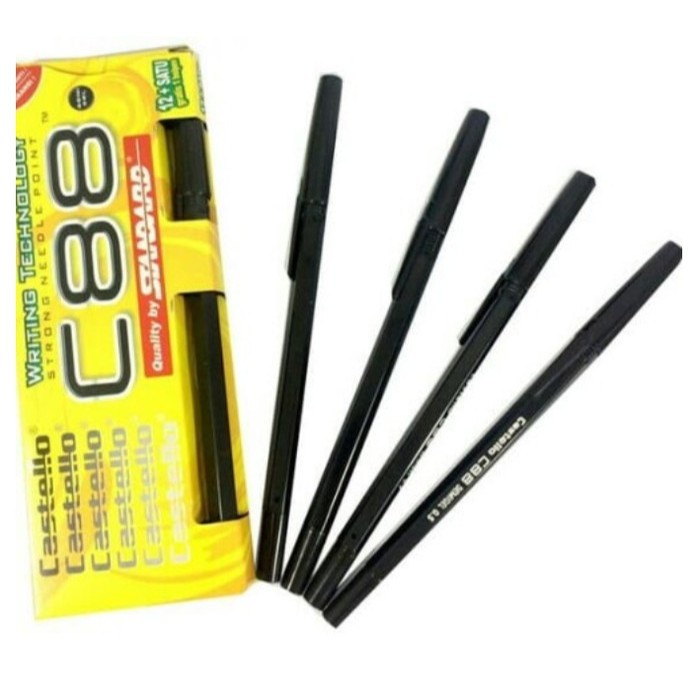 

Unicorn - Pena Standard / Pulpen C88 Hitam / Biru 12 Pcs + 1Pcs