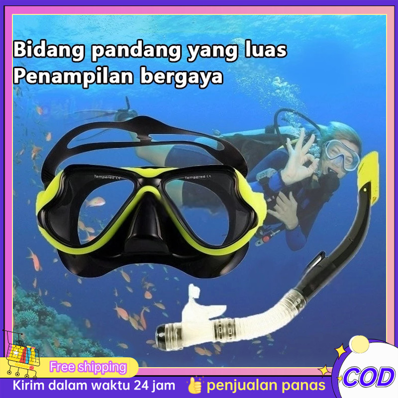 Kacamata Snorkeling PVC Kacamata Renang Snorkel PVC Perlengkapan Menyelam Peralatan Selam Snorkel Ke