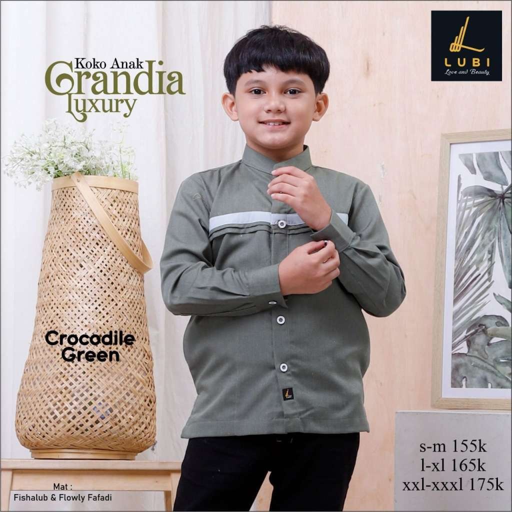 LUBI KOKO ANAK KA GRANDIA CROCODILE GREEN