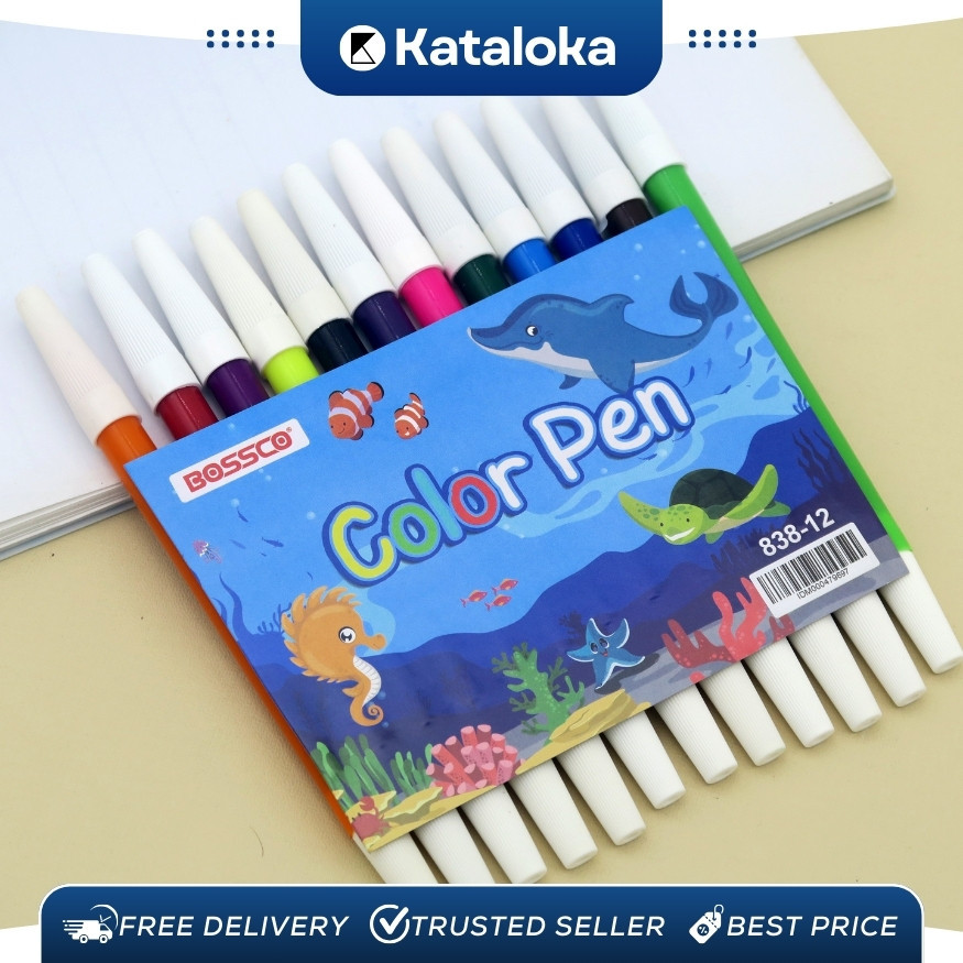 

KATALOKA (1 GROSS) Spidol BOSSCO 12 WARNA BESAR 838/ Spidol 12 warna BOSSCO 838/ BOSSCO pw 12 warna BESAR