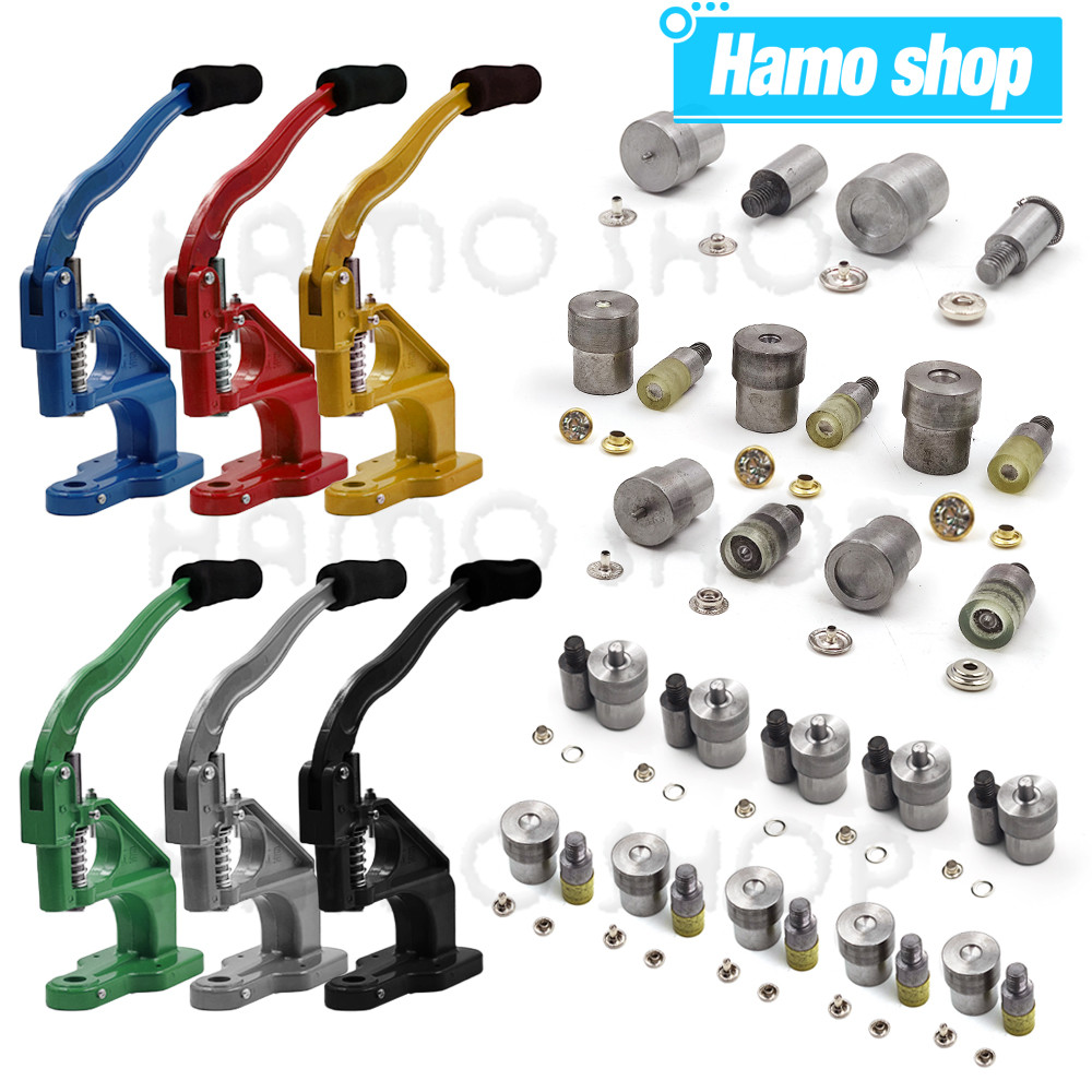 

Hand Punch Press Machine Metal Dies Mold For Double Cap Rivets Snap Eyelet Grommet Buttons Tools Leathercraft Handmade Supplies