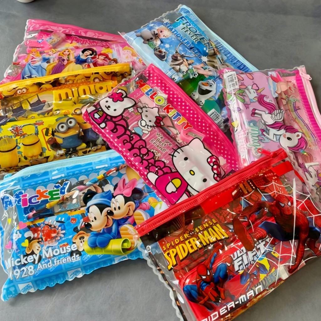 

STIPA Set Stationery Alat Tulis Pensil Penghapus Rautan Buku Penggaris Kotak Pensil Pouch Tas ATK Sekolah Kantor Kado Ulang Tahun Souvenir Anak Cowok Cewek