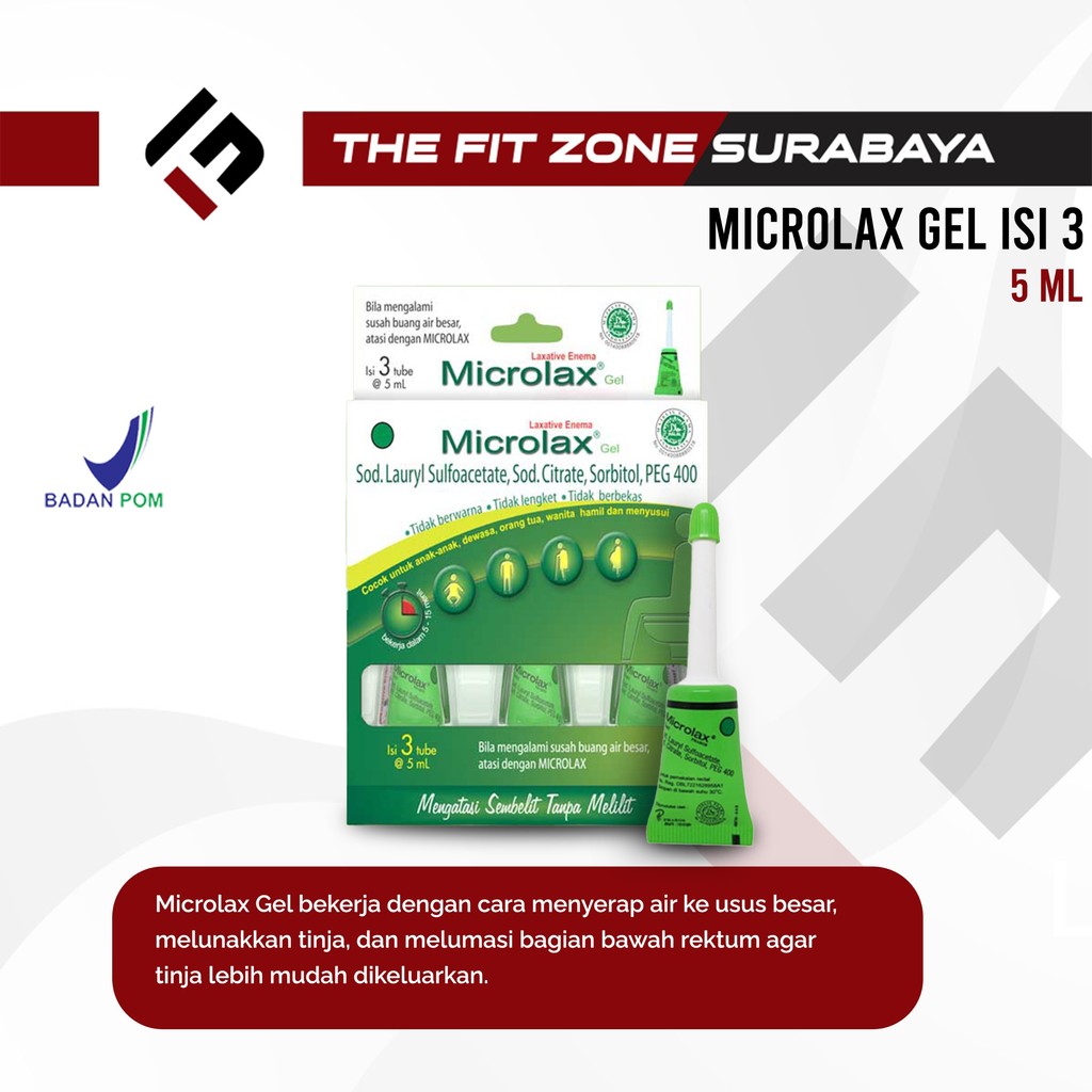 Microlax Gel 5 mL 3 Tube Pelancar BAB Atasi Sembelit Dewasa dan Anak-anak