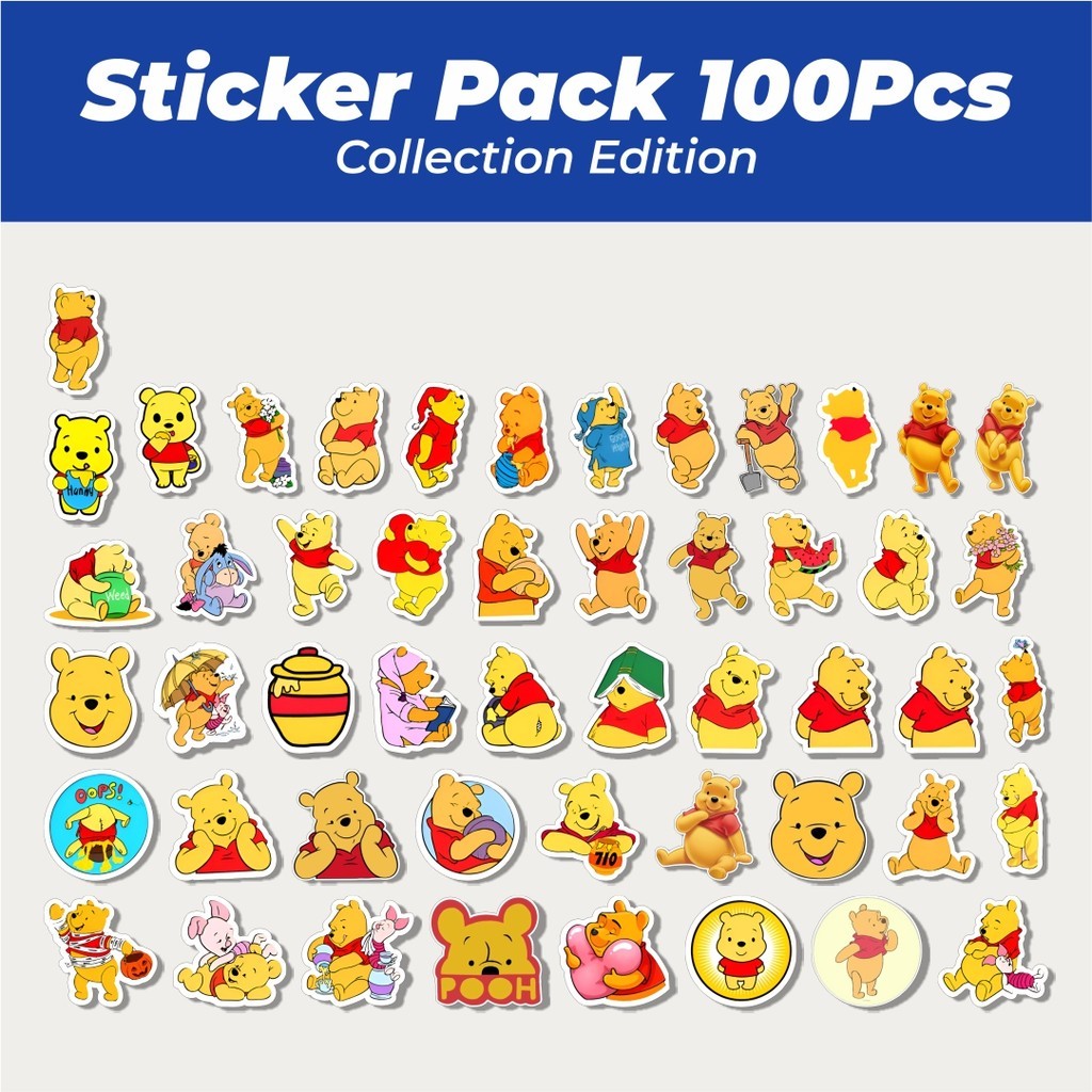 

Hot Stiker Kartun Winnie the Pooh Lucu Anti Air Stikers Berperekat Waterproof Sticker Decal Buat Motor Helm Buku Journal Koper Casing HP Laptop Botol Minum
