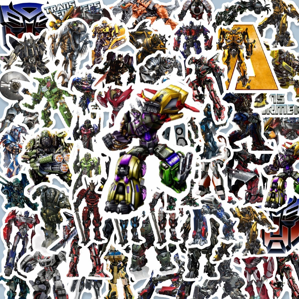 

100PCS Lucu Kartun Transformers Stiker Aesthetic Stiker Anti Air Stikers Berperekat Waterproof sticker decal buat Motor Helm Buku Journal Koper Casing HP Laptop Botol Minum Hadiah anak
