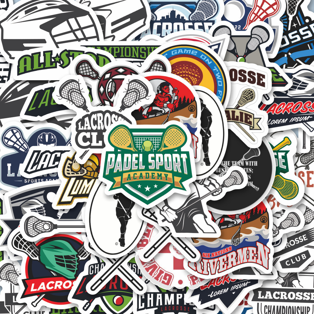 

100PCS Lucu Stiker Lacrosse Sport [Permainan Olahraga Lacrosse] Stiker Aesthetic Stiker Anti Air Stikers Berperekat Waterproof sticker decal buat Motor Helm Buku Journal Koper Casing HP Laptop Botol Minum Hadiah anak