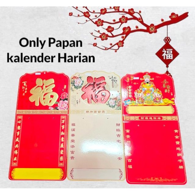 

Papan Gantung Kalender Harian Imlek 2026 Bahan Karton Tebal 75x34cm Premium