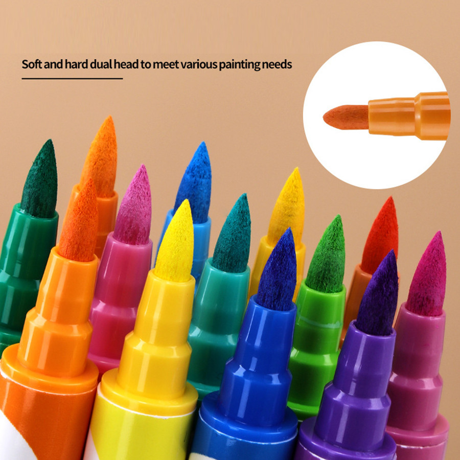 

Acrylic pigment marker, acrylic pigment pen, pigment marker, 36 color double-headed pigment pen, for petroglyphs, wood canvas