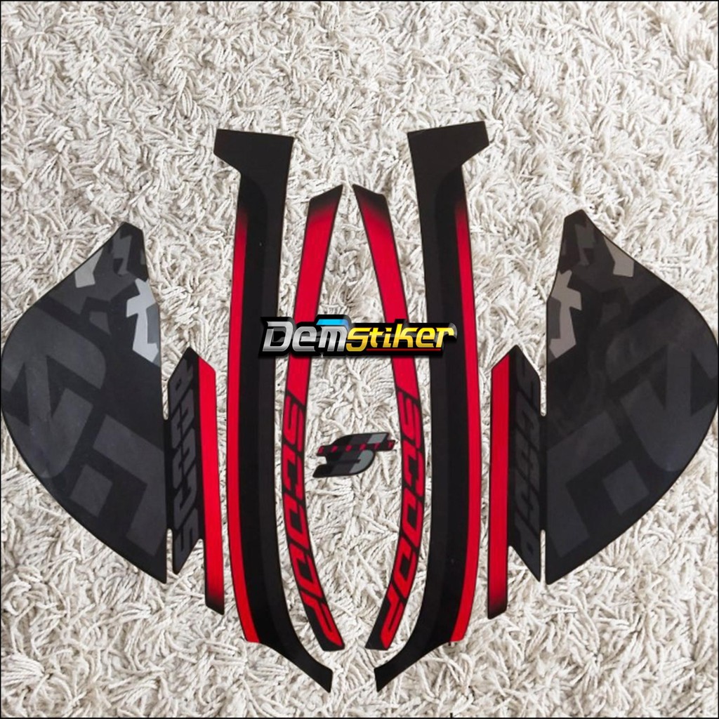 Stiker Striping Body Motor Honda Scoopy Sporty 2022 Lis Les Motor Scoopy Sporty 2022 Standar