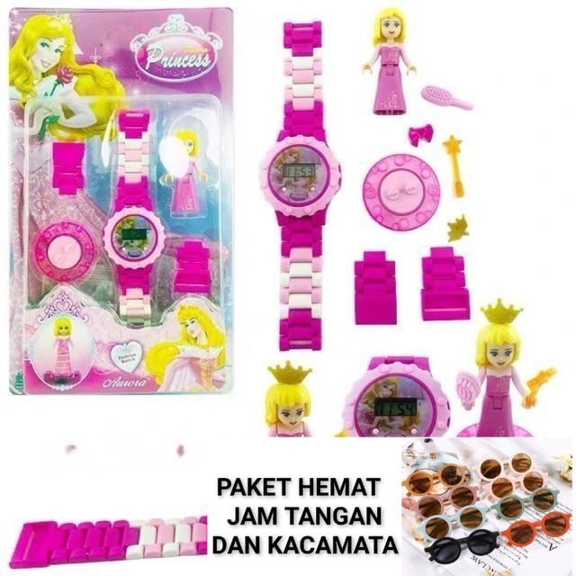TERMURAH TERMURAH Jam Tangan Anak Perempuan / Jam Tangan Anak Lego BONUS KACAMATA ANAK