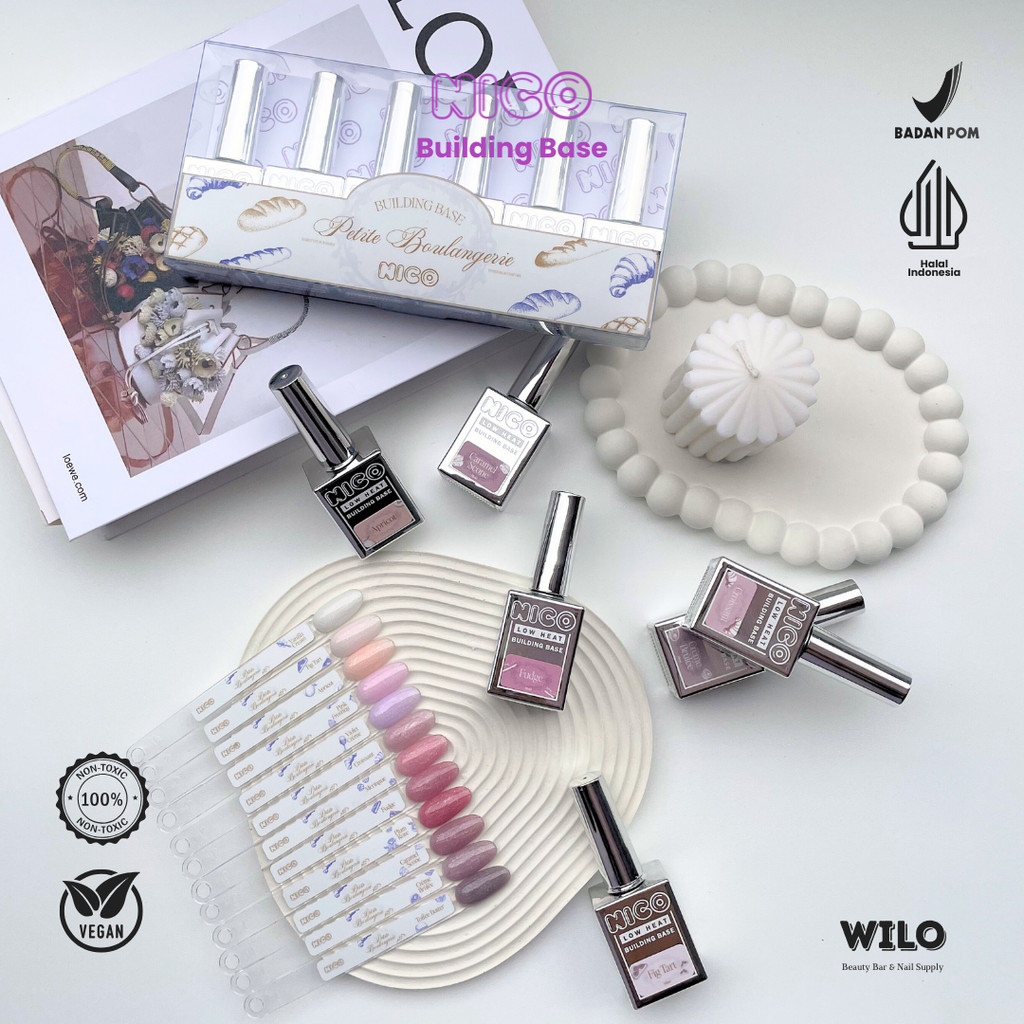 NICO BUILDING BASE PETITE BOULANGERIE SERIES | FULL SET | Building Base | Nico Gel Polish | BIAB | B