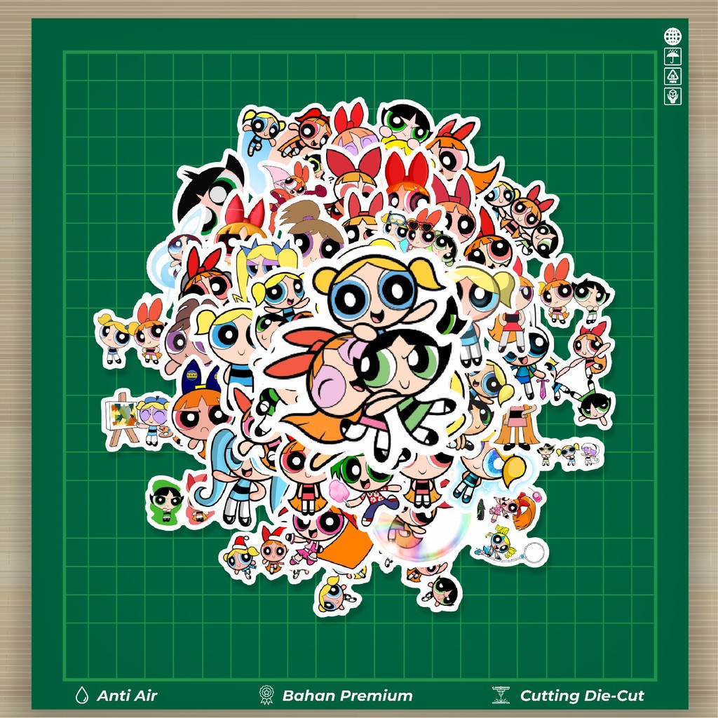 

HOT 50 PCS STIKER Sticker Kartun The Powerpuff Girls Sticker Stiker Fashion Cars Decal Dingin Kartu Album Custom Vinyl Anti Air- Sticker Aesthetic Buku Journal Koper Casing HP Tablet Laptop Helm Motor Botol Minum